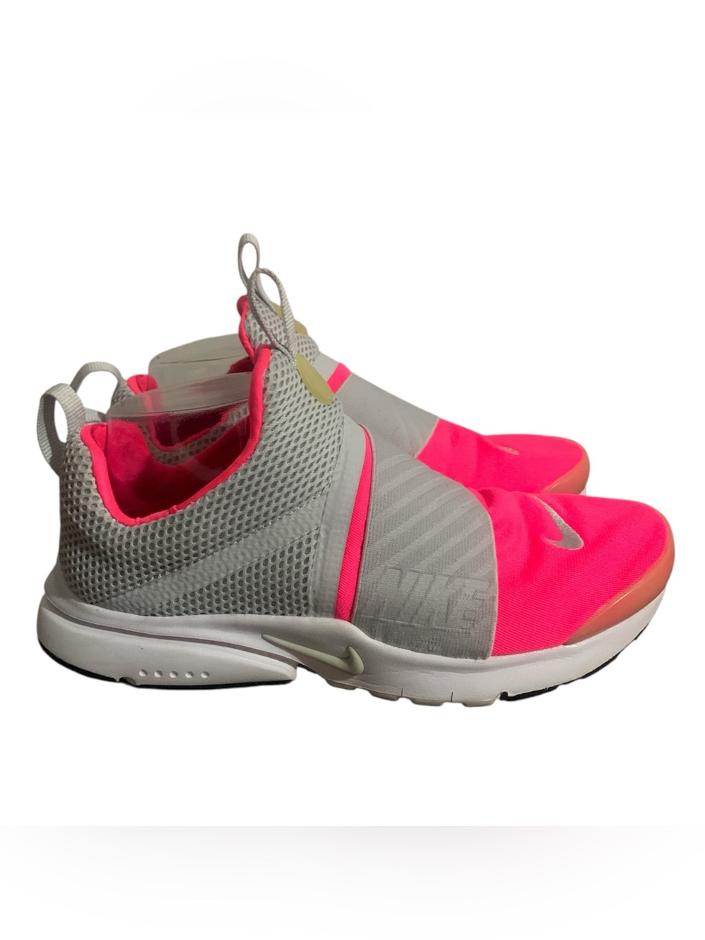 Nike Kids Slip-On Sneakers - Gray & Hot Pink 6Y